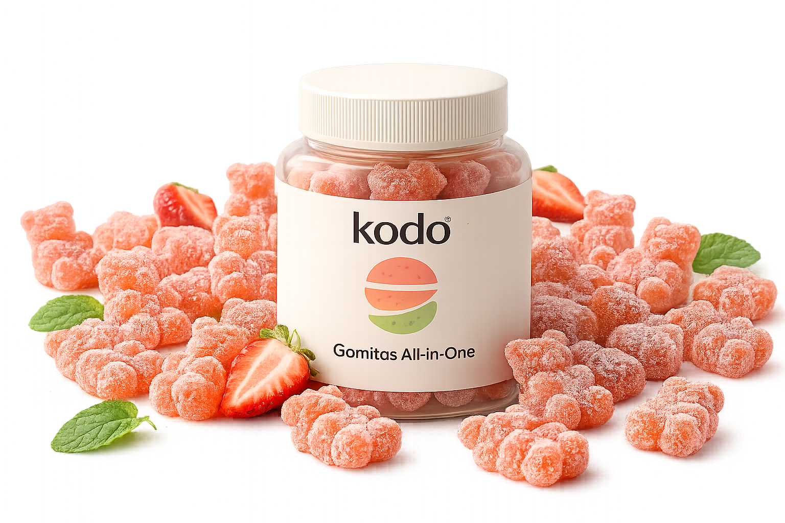 Kodo Gummies — gomitas all-in-one y fresas